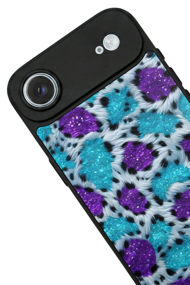 iPhone 17 Air Uyumlu Hologram Leopar Tasarımlı Glossy Premium Kılıf