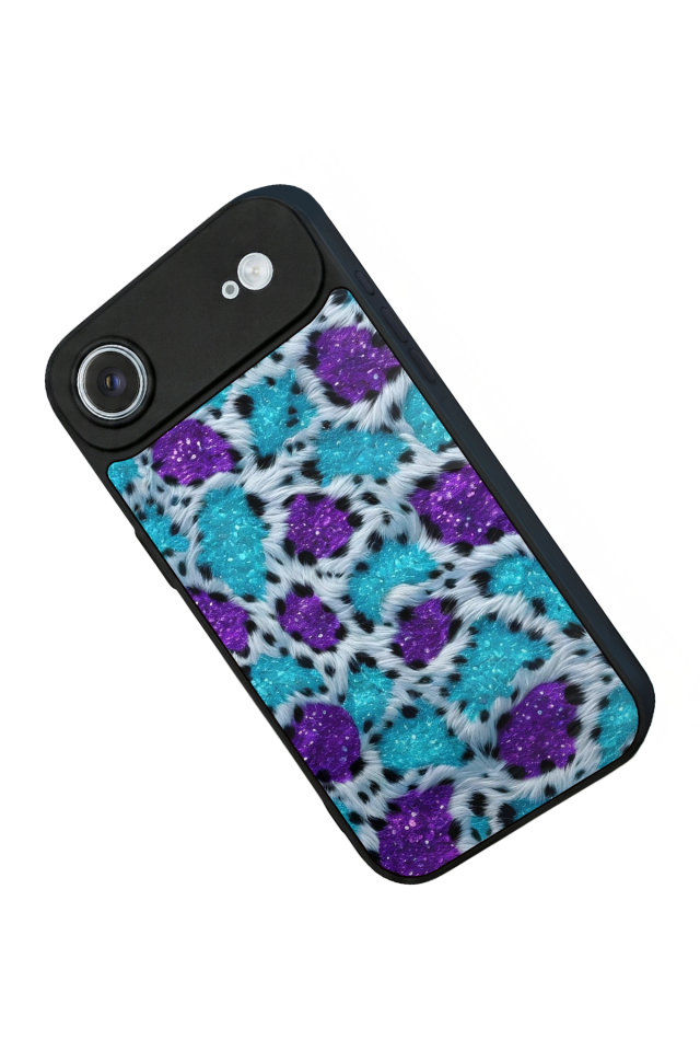 iPhone 17 Air Uyumlu Hologram Leopar Tasarımlı Glossy Premium Kılıf