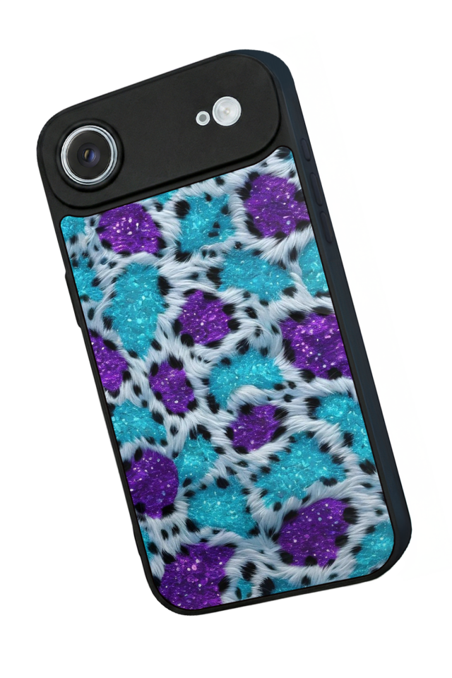 iPhone 17 Air Uyumlu Hologram Leopar Tasarımlı Glossy Premium Kılıf