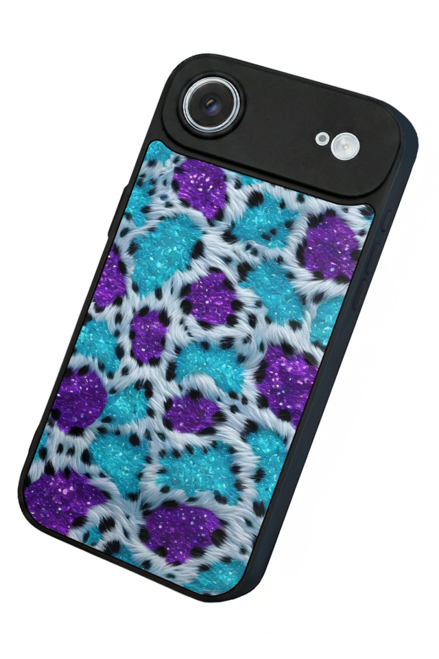 iPhone 17 Air Uyumlu Hologram Leopar Tasarımlı Glossy Premium Kılıf