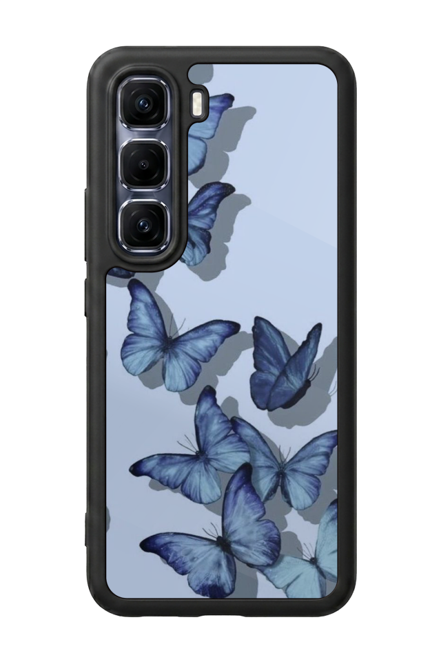 Infinix Hot 60 Pro Plus Uyumlu Kelebek Tasarımlı Glossy Premium Kılıf