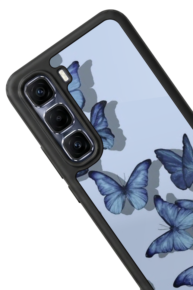 Infinix Hot 60 Pro Plus Uyumlu Kelebek Tasarımlı Glossy Premium Kılıf