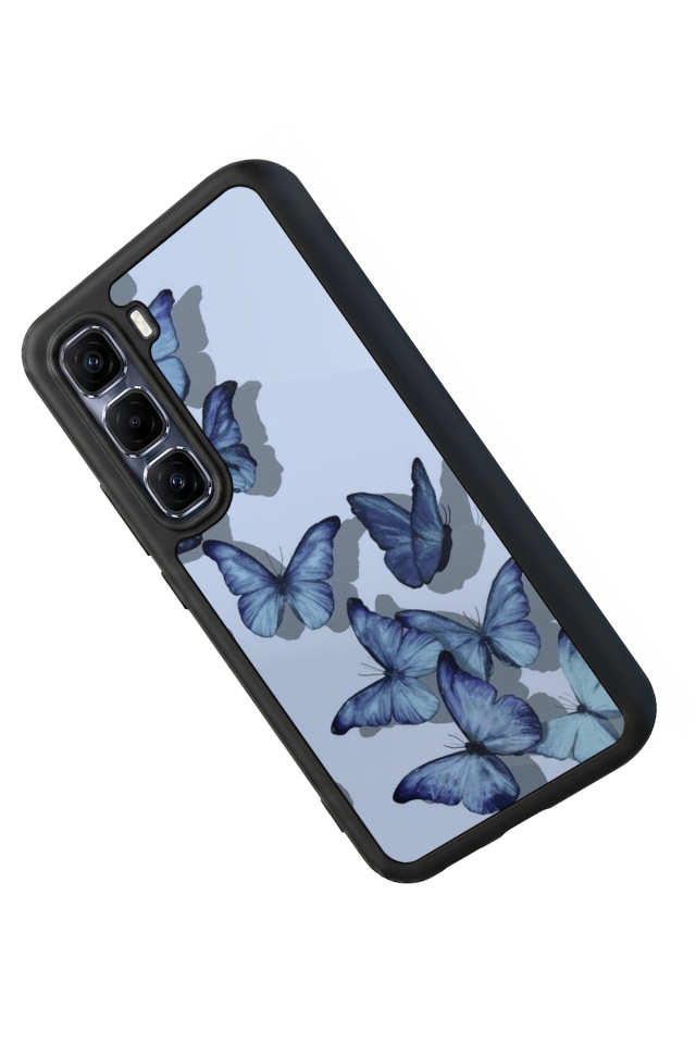 Infinix Hot 60 Pro Plus Uyumlu Kelebek Tasarımlı Glossy Premium Kılıf