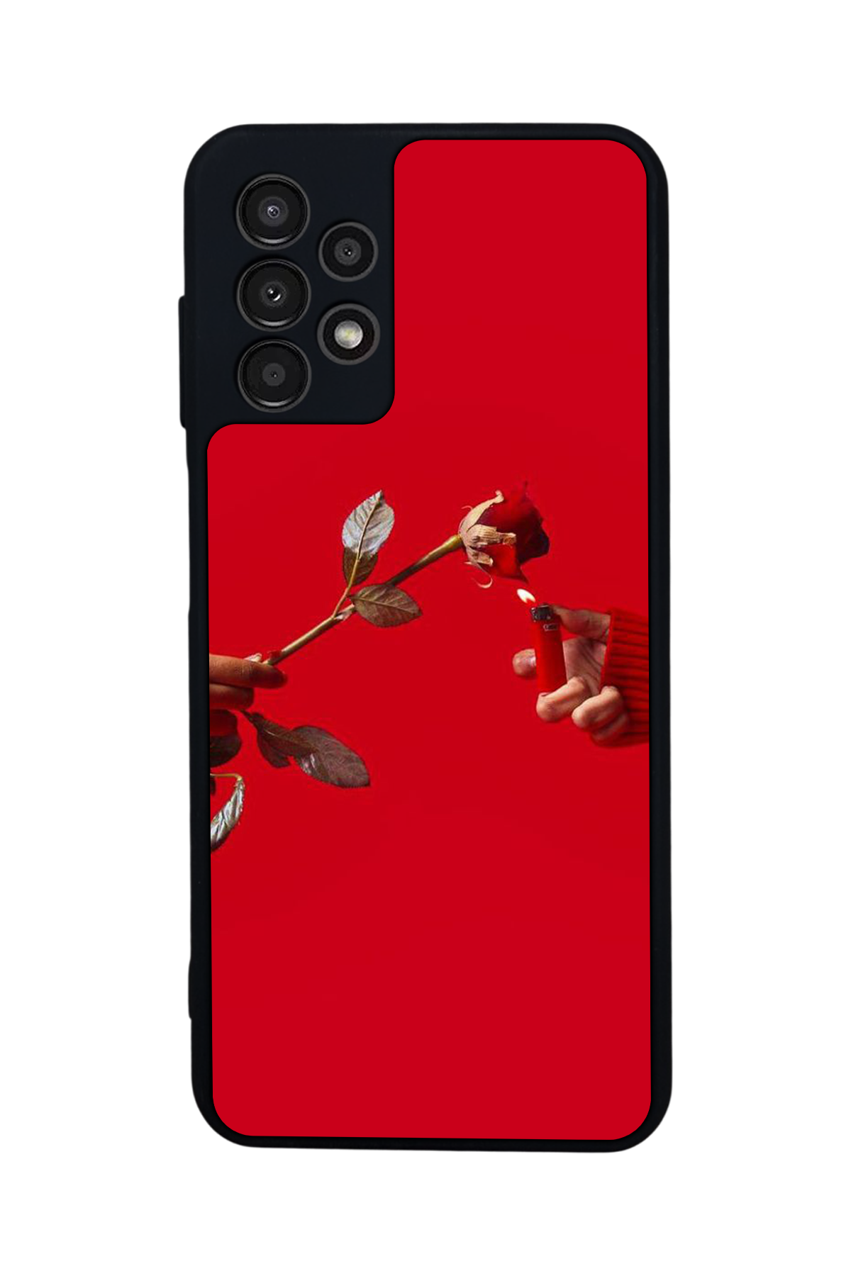 Samsung Galaxy A23 Uyumlu Kirmizi Tasarımlı Glossy Premium Kılıf