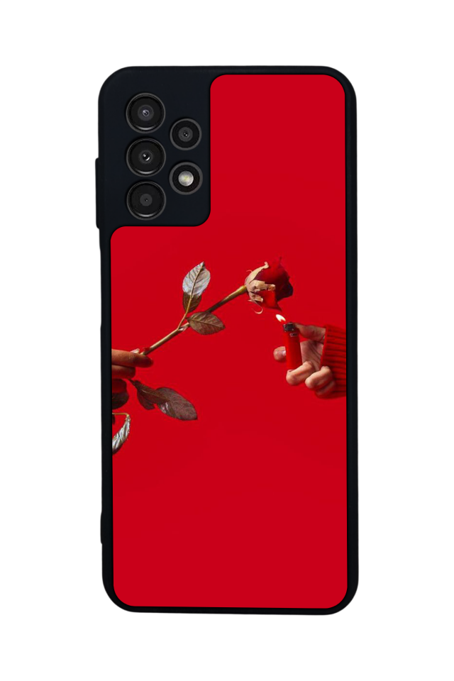 Samsung Galaxy A23 Uyumlu Kirmizi Tasarımlı Glossy Premium Kılıf