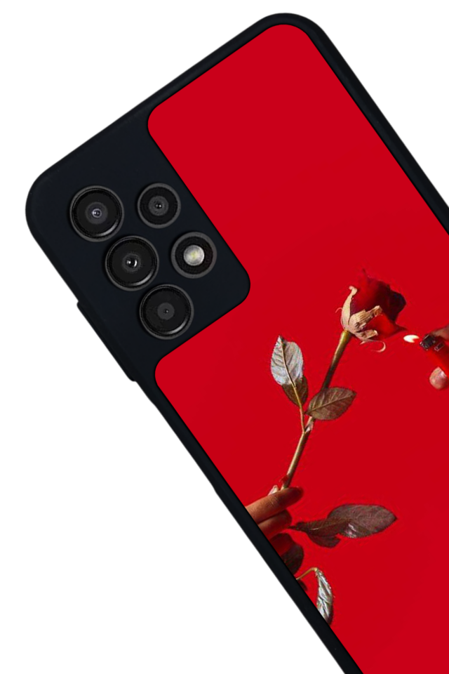 Samsung Galaxy A23 Uyumlu Kirmizi Tasarımlı Glossy Premium Kılıf