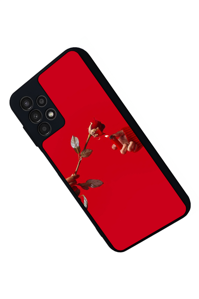 Samsung Galaxy A23 Uyumlu Kirmizi Tasarımlı Glossy Premium Kılıf