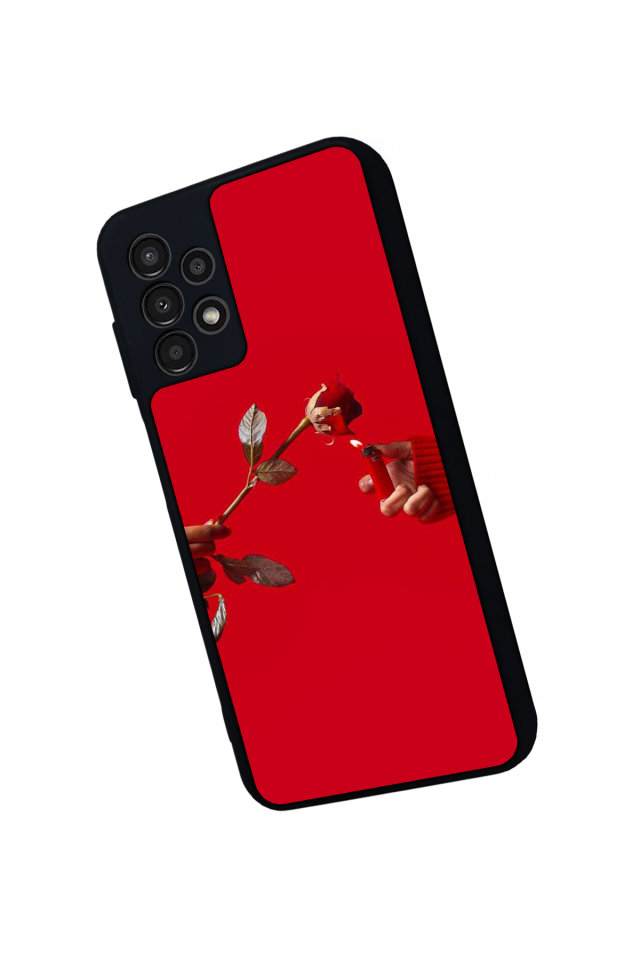 Samsung Galaxy A23 Uyumlu Kirmizi Tasarımlı Glossy Premium Kılıf