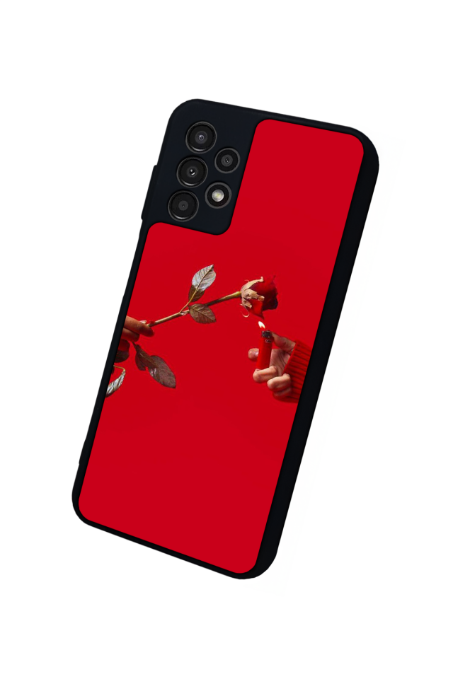 Samsung Galaxy A23 Uyumlu Kirmizi Tasarımlı Glossy Premium Kılıf