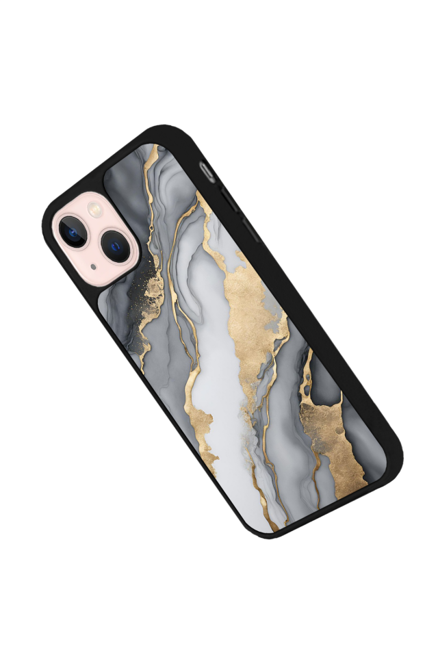 iPhone 15 Uyumlu Mermer Marble Tasarımlı Glossy Premium Kılıf