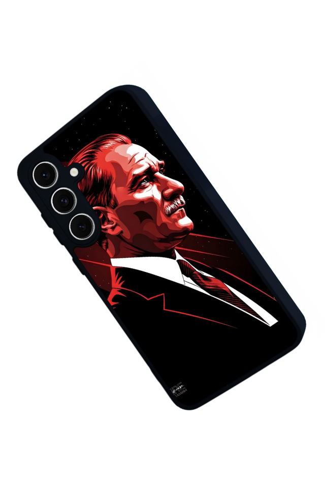 Samsung Galaxy S24 FE Uyumlu Mustafa Kemal Ataturk Tasarımlı Glossy Premium Kılıf