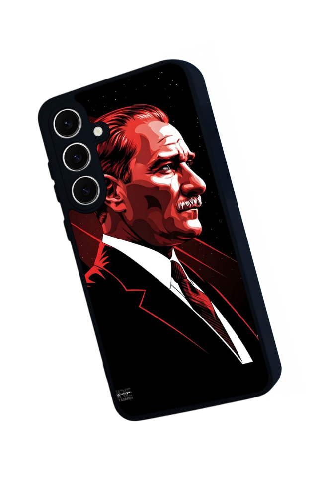 Samsung Galaxy S24 FE Uyumlu Mustafa Kemal Ataturk Tasarımlı Glossy Premium Kılıf