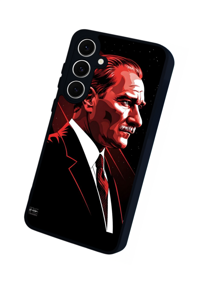 Samsung Galaxy S24 FE Uyumlu Mustafa Kemal Ataturk Tasarımlı Glossy Premium Kılıf