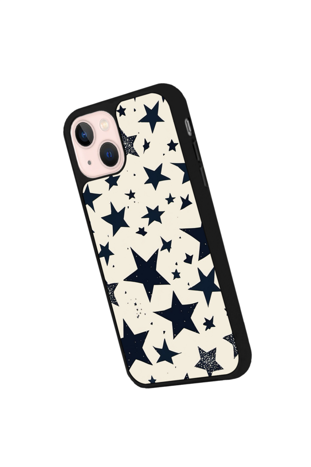iPhone 13 Mini Uyumlu Retro Yildizlar Tasarımlı Glossy Premium Kılıf