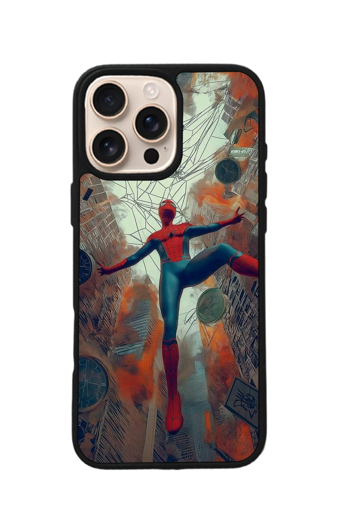 iPhone 15 Pro Max Uyumlu Spider Man ( Örümcek Adam ) Tasarımlı Glossy Premium Kılıf