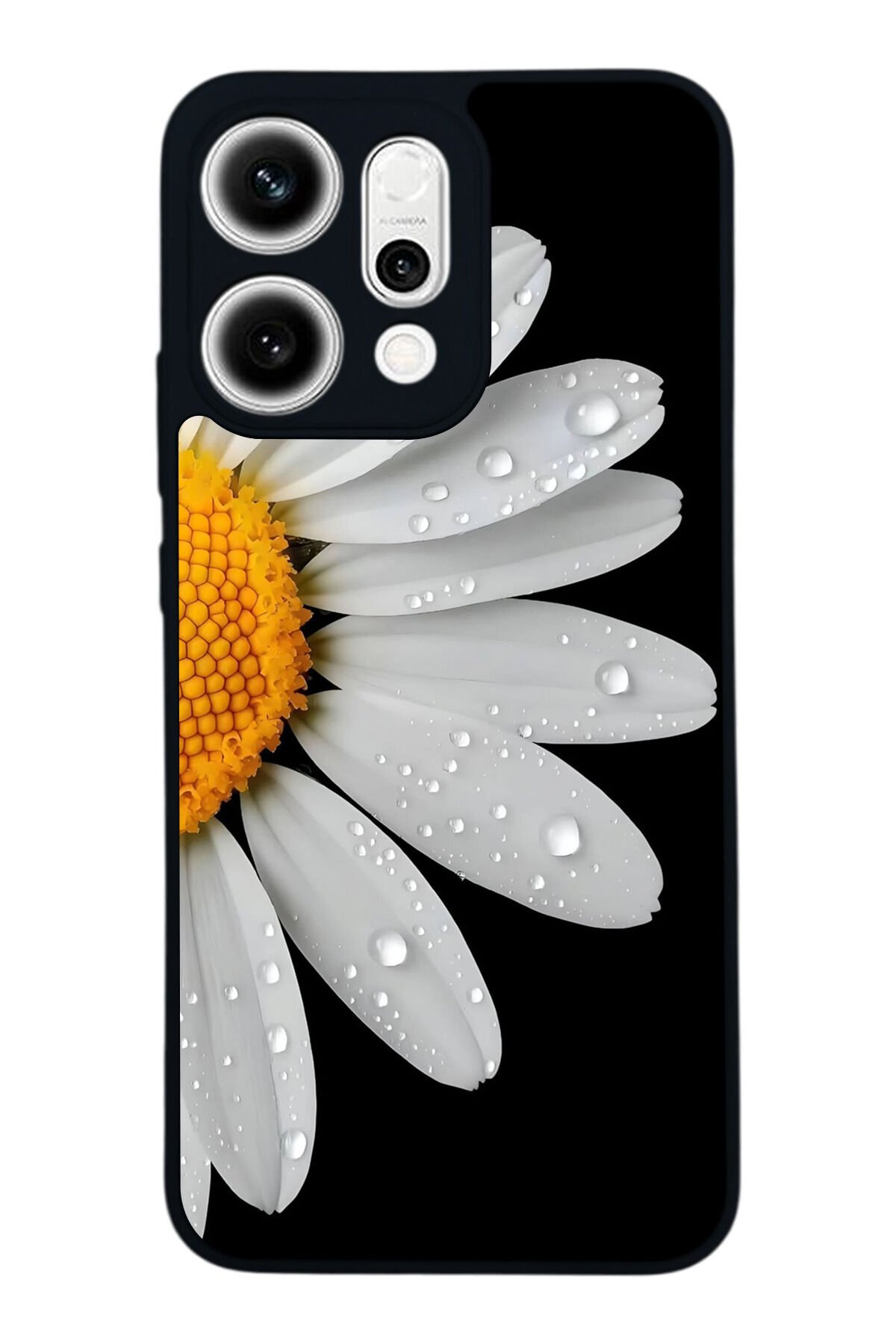 Oppo Reno 14 Uyumlu Papatya Tasarımlı Glossy Premium Kılıf