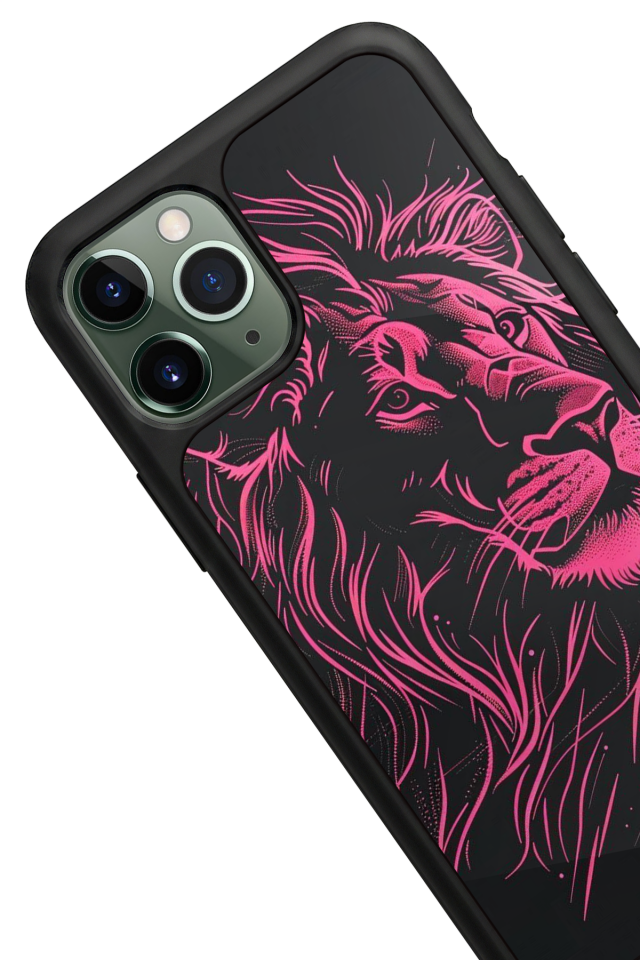iPhone 11 Pro Max Uyumlu Aslan Tasarımlı Glossy Premium Kılıf