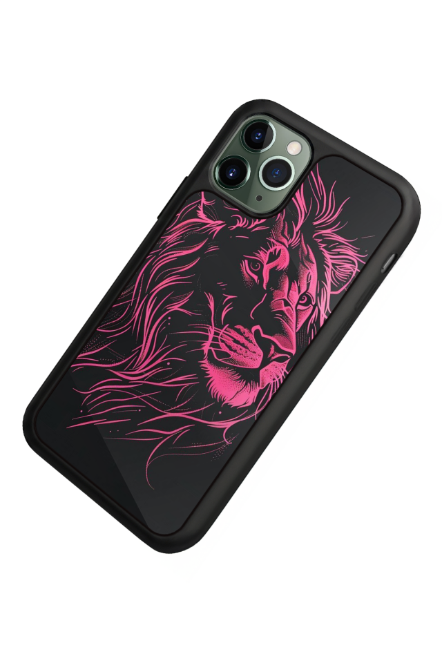 iPhone 11 Pro Max Uyumlu Aslan Tasarımlı Glossy Premium Kılıf