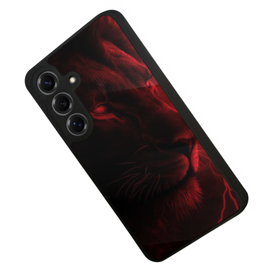 Samsung Galaxy S25 Uyumlu Aslan Tasarımlı Glossy Premium Kılıf