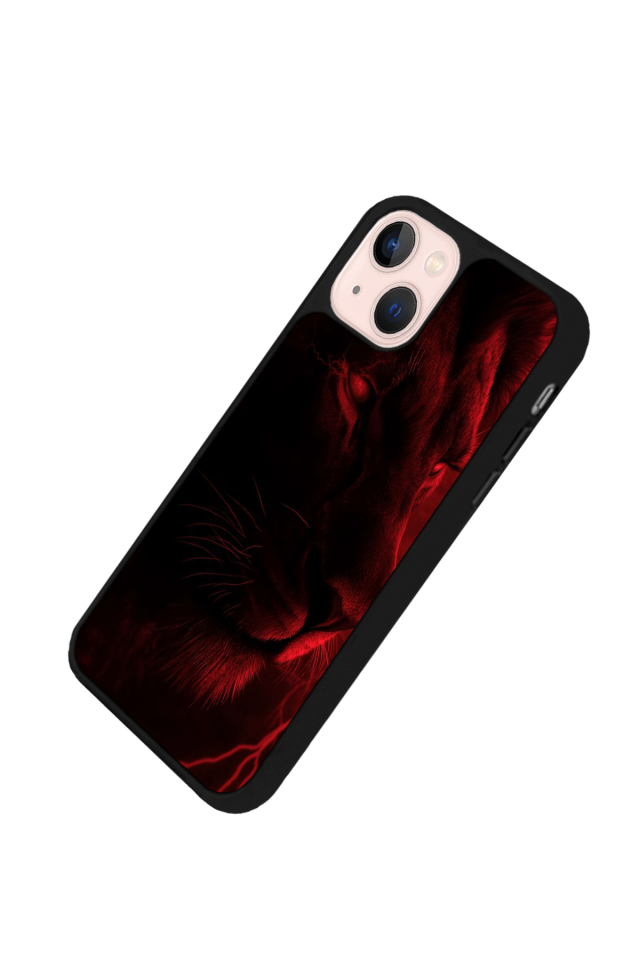 iPhone 13/14 Uyumlu Aslan Tasarımlı Glossy Premium Kılıf