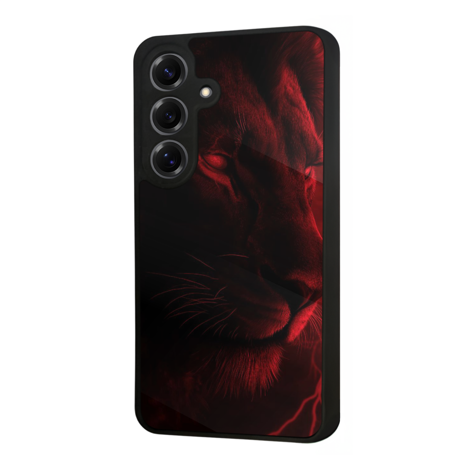 Samsung Galaxy S25 Uyumlu Aslan Tasarımlı Glossy Premium Kılıf