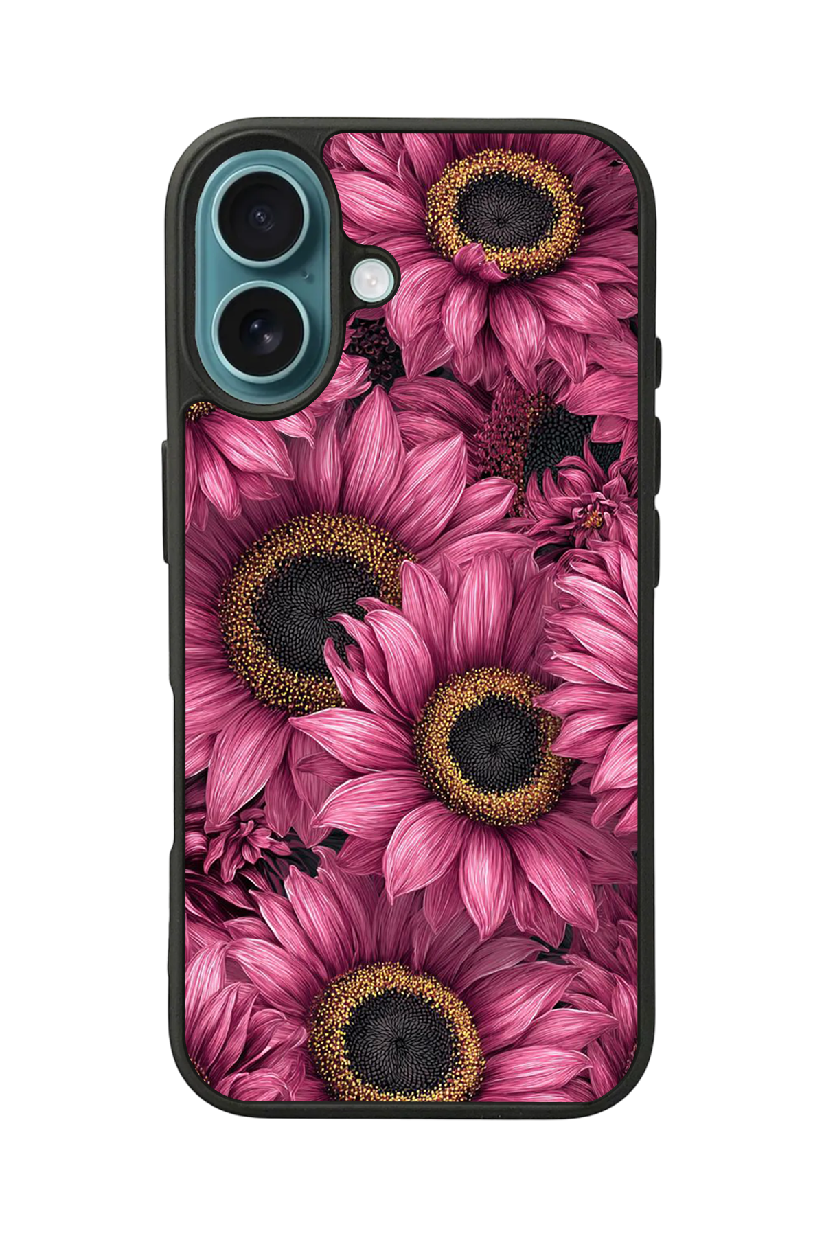 iPhone 16 Uyumlu Cicek Tasarımlı Glossy Premium Kılıf