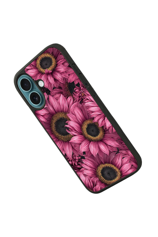 iPhone 16 Uyumlu Cicek Tasarımlı Glossy Premium Kılıf