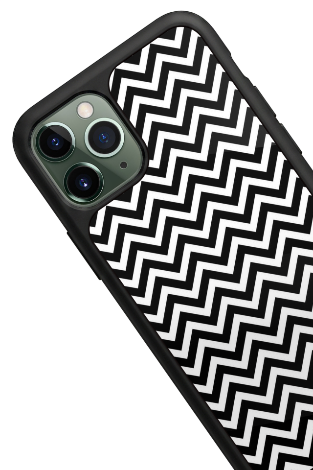 iPhone 11 Pro Uyumlu Çizgi Sanatı Tasarımlı Glossy Premium Kılıf