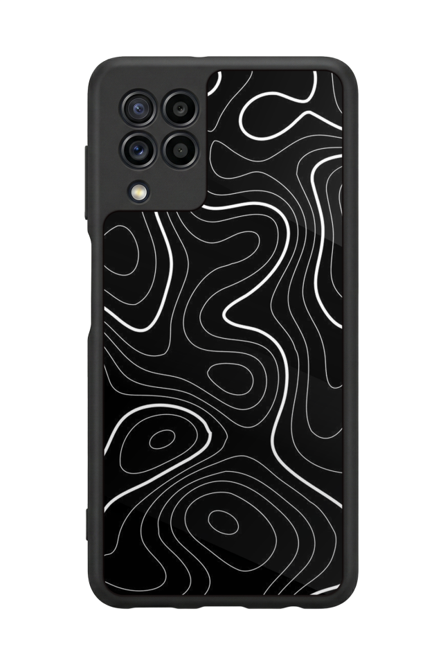 Samsung Galaxy M22 Uyumlu Çizgi Sanatı Tasarımlı Glossy Premium Kılıf