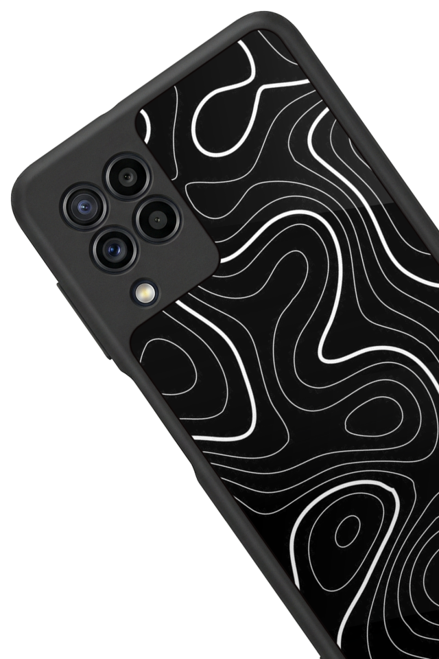 Samsung Galaxy M22 Uyumlu Çizgi Sanatı Tasarımlı Glossy Premium Kılıf