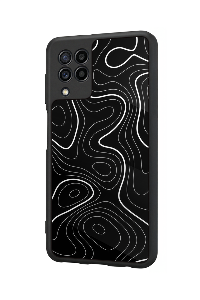 Samsung Galaxy M22 Uyumlu Çizgi Sanatı Tasarımlı Glossy Premium Kılıf