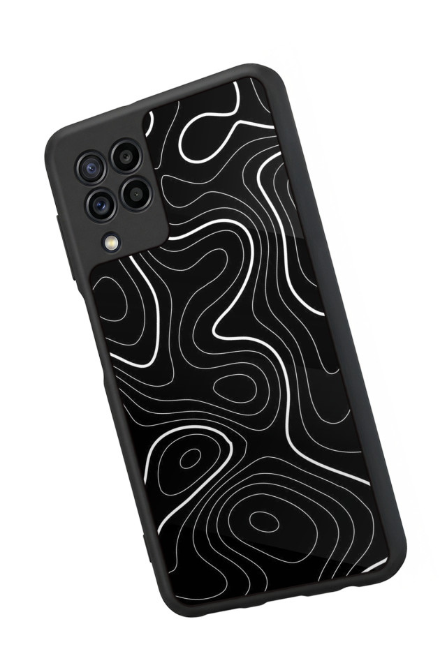 Samsung Galaxy M22 Uyumlu Çizgi Sanatı Tasarımlı Glossy Premium Kılıf