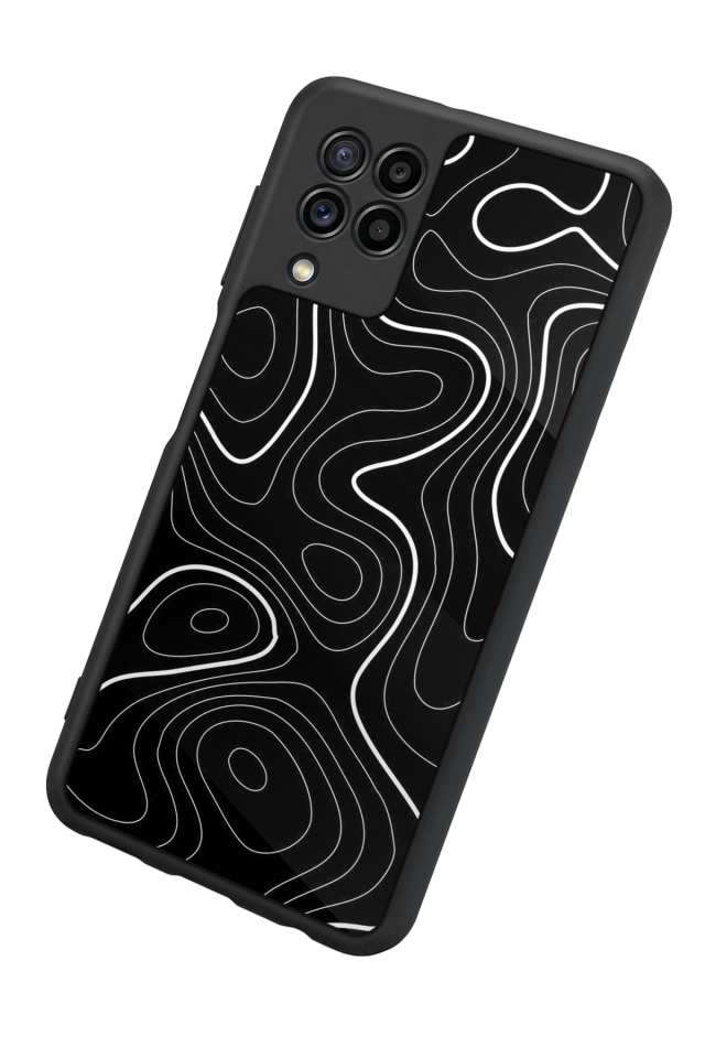Samsung Galaxy M22 Uyumlu Çizgi Sanatı Tasarımlı Glossy Premium Kılıf