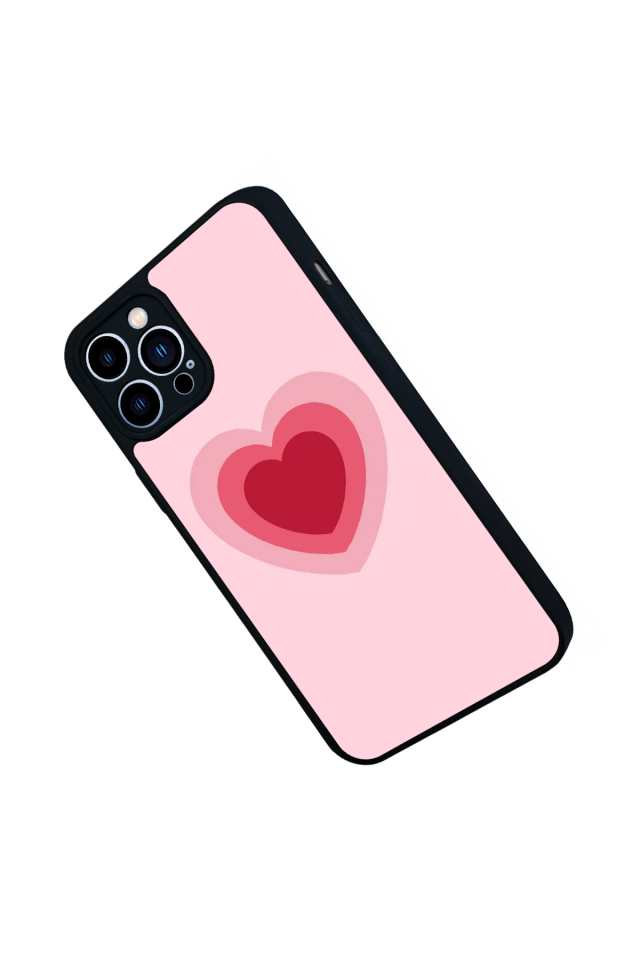 iPhone 13 Pro Max Uyumlu Kalp Love Tasarımlı Glossy Premium Kılıf