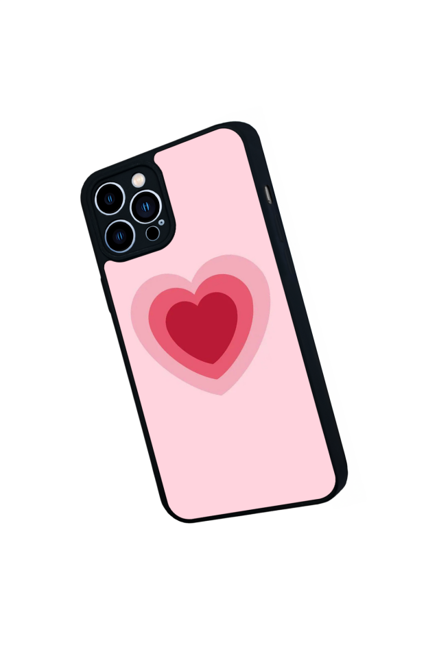 iPhone 13 Pro Max Uyumlu Kalp Love Tasarımlı Glossy Premium Kılıf