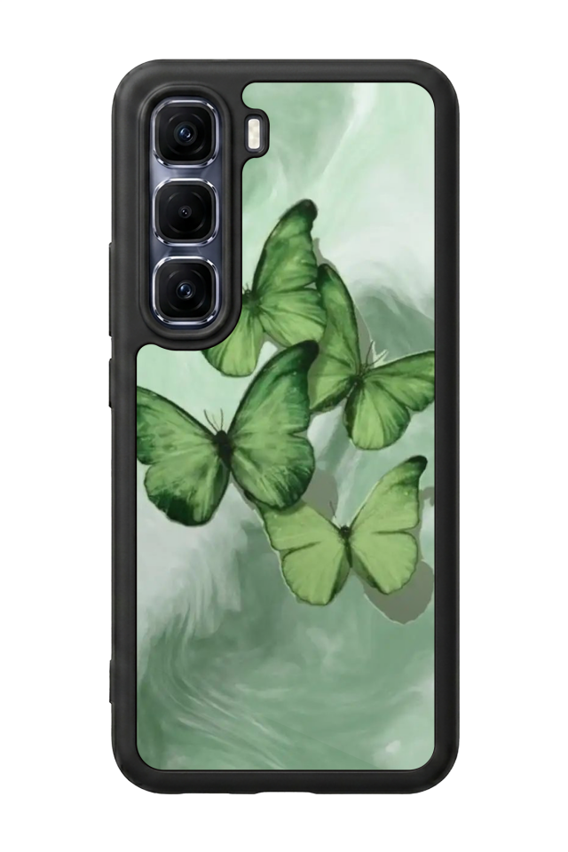 Infinix Hot 60 Pro Plus Uyumlu Kelebek Tasarımlı Glossy Premium Kılıf