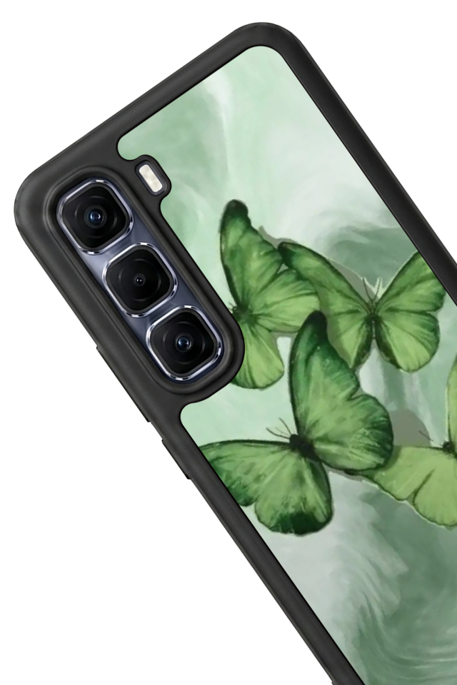 Infinix Hot 60 Pro Plus Uyumlu Kelebek Tasarımlı Glossy Premium Kılıf