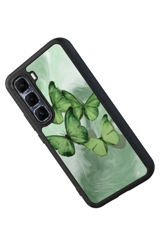 Infinix Hot 60 Pro Plus Uyumlu Kelebek Tasarımlı Glossy Premium Kılıf