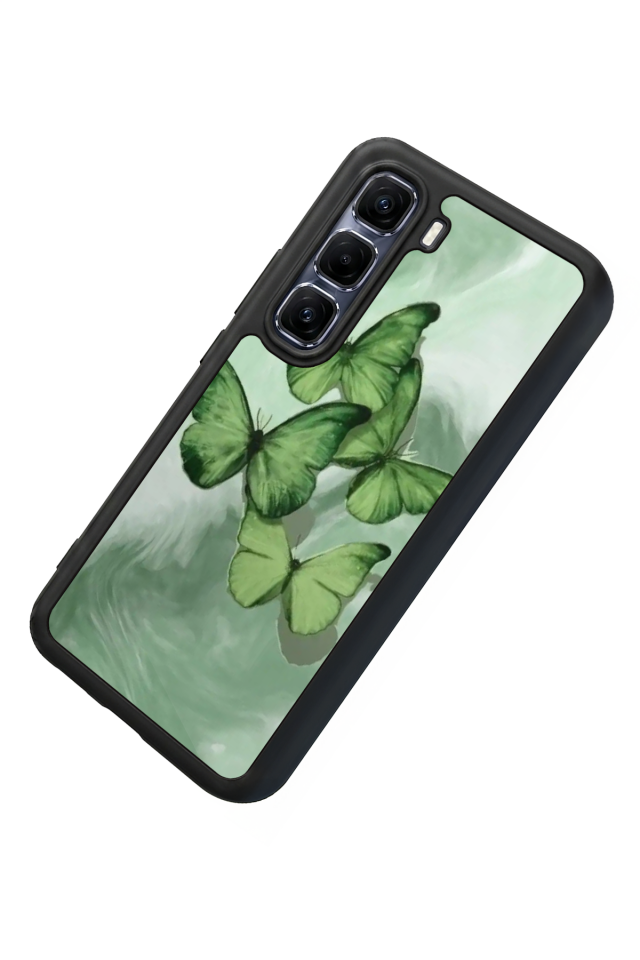 Infinix Hot 60 Pro Plus Uyumlu Kelebek Tasarımlı Glossy Premium Kılıf