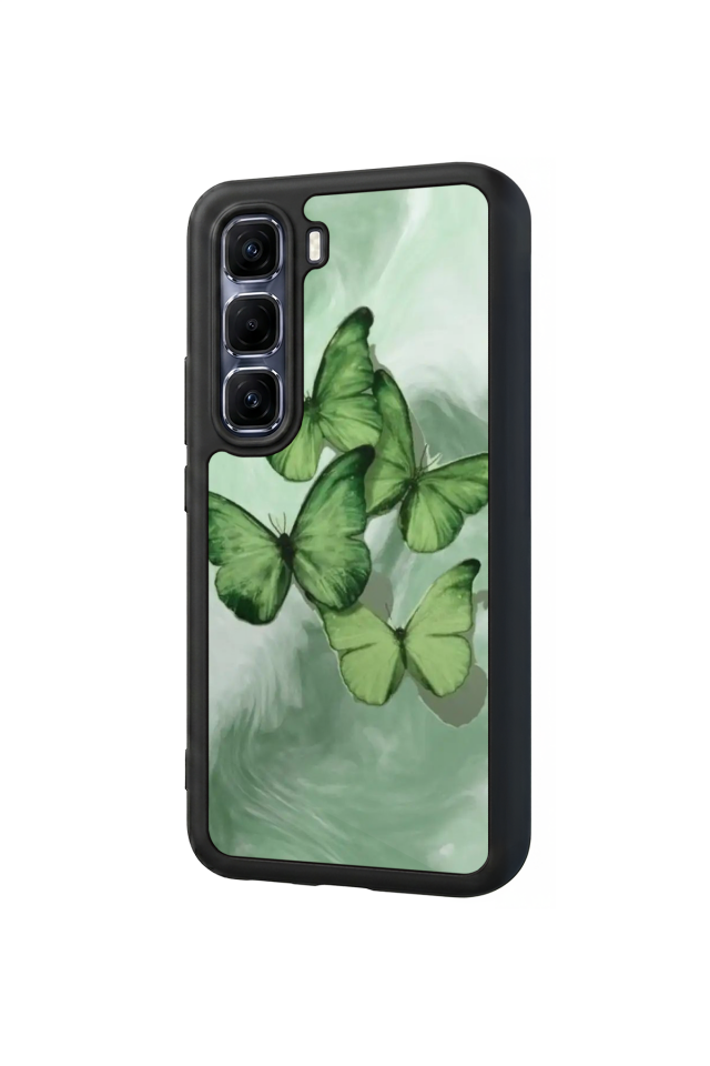 Infinix Hot 60 Pro Plus Uyumlu Kelebek Tasarımlı Glossy Premium Kılıf
