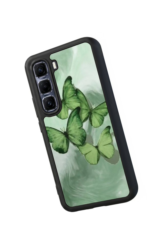 Infinix Hot 60 Pro Plus Uyumlu Kelebek Tasarımlı Glossy Premium Kılıf