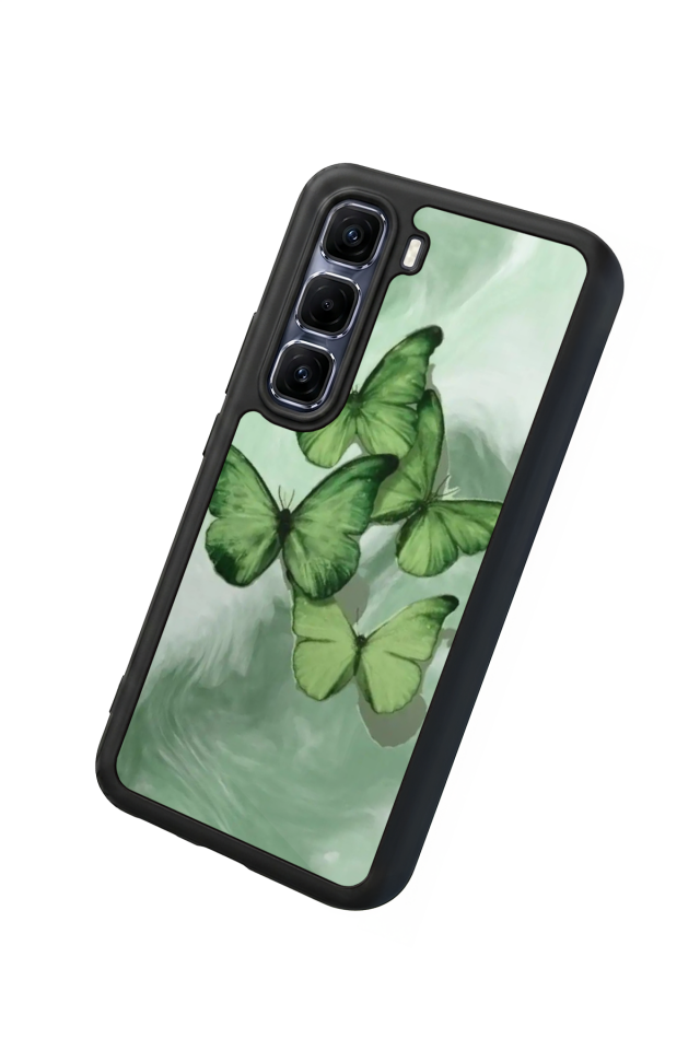 Infinix Hot 60 Pro Plus Uyumlu Kelebek Tasarımlı Glossy Premium Kılıf