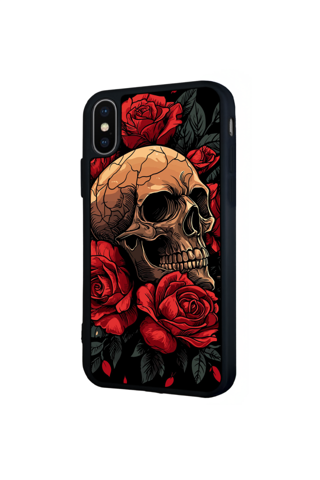 iPhone X/ XS Uyumlu KuruKafa Tasarımlı Glossy Premium Kılıf