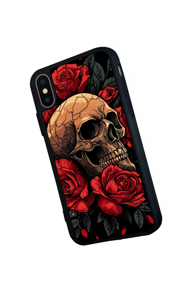 iPhone X/ XS Uyumlu KuruKafa Tasarımlı Glossy Premium Kılıf
