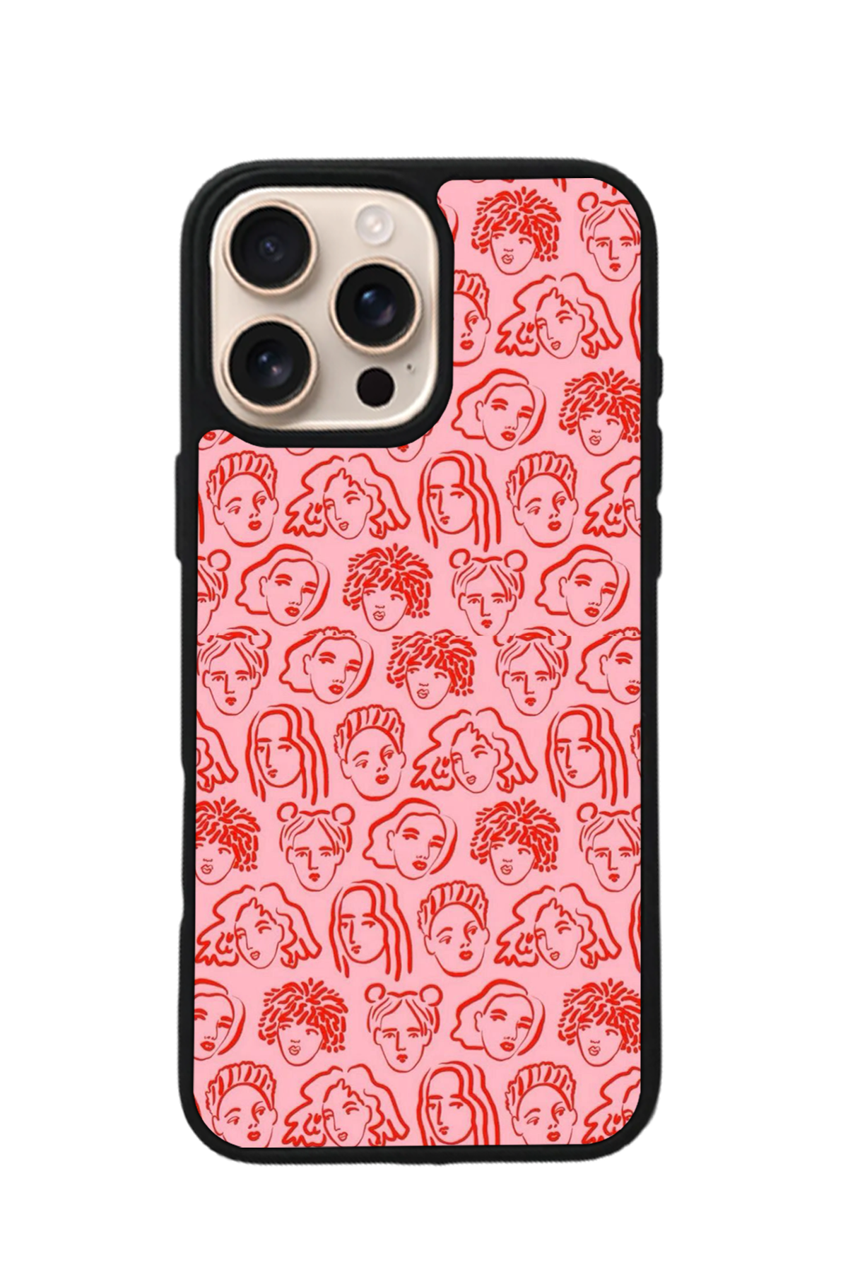iPhone 14 Pro Uyumlu Line Art Tasarımlı Glossy Premium Kılıf