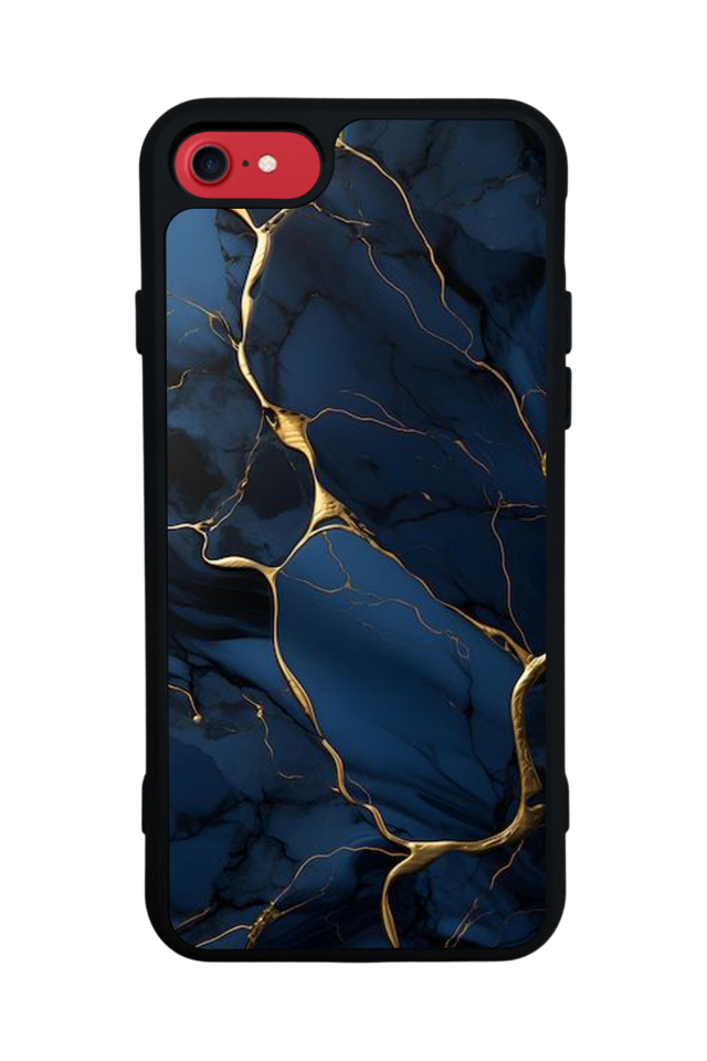 iPhone SE Uyumlu Mermer Marble Tasarımlı Glossy Premium Kılıf
