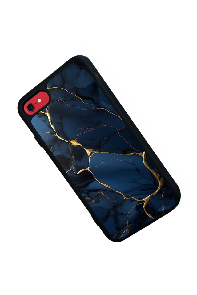 iPhone SE Uyumlu Mermer Marble Tasarımlı Glossy Premium Kılıf