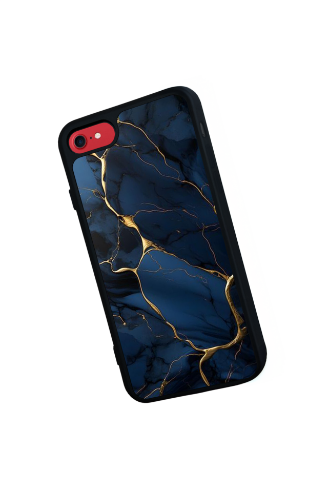iPhone SE Uyumlu Mermer Marble Tasarımlı Glossy Premium Kılıf