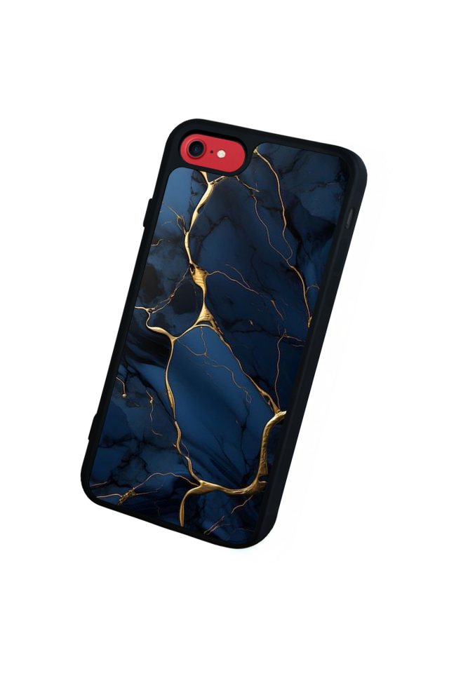 iPhone SE Uyumlu Mermer Marble Tasarımlı Glossy Premium Kılıf