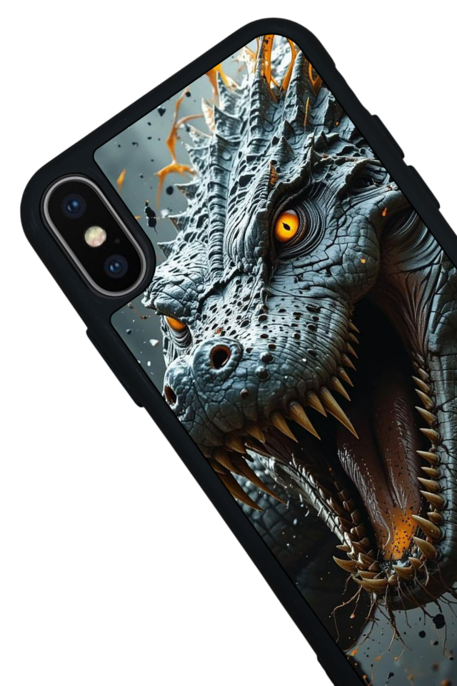 iPhone X/ XS Uyumlu T-ReiPhone X/ XS Tasarımlı Glossy Premium Kılıf